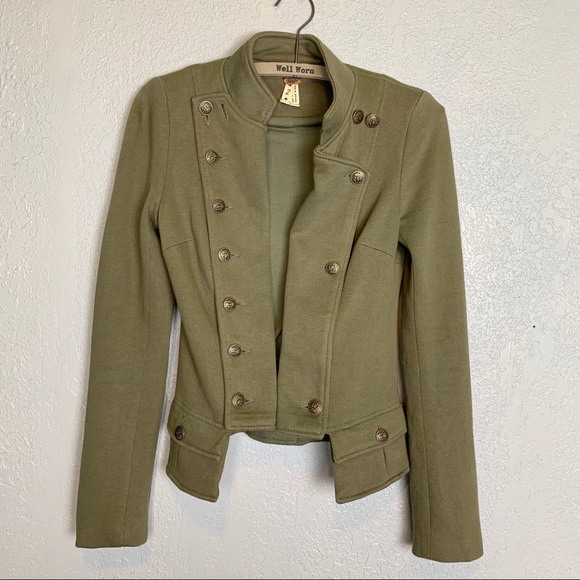 Free People Jackets & Blazers - Free People We the Free olive green majorette coat